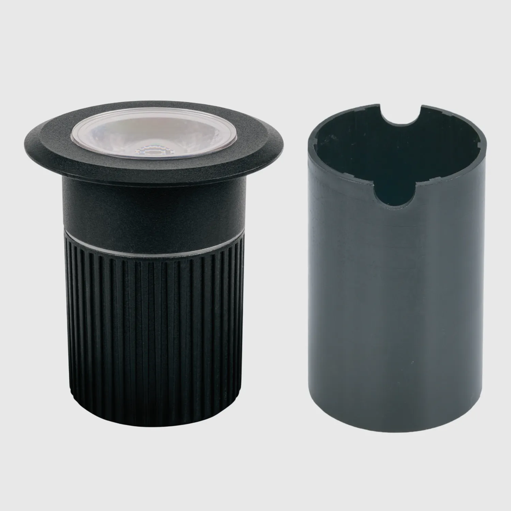 [FS-39120] FOCO UPLIGHT EMPOTRADO SUELO NEGRO LED 5W 320lm CCT3 IP67 Ø65x95mm CORTE: Ø56mm