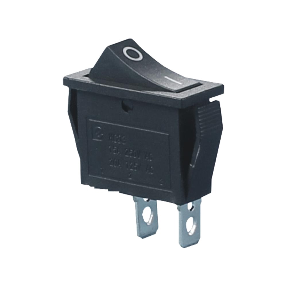 INTERRUPTOR 1-0 ESTRECHO 15A 250V NEGRO