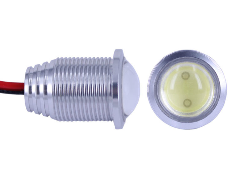 CABINET LED EMPOTRAR REDONDO 1W 12VDC 4K LUZ NEUTRA IP65 ALUMINIO PIXEL ROSCADO C/CABLE