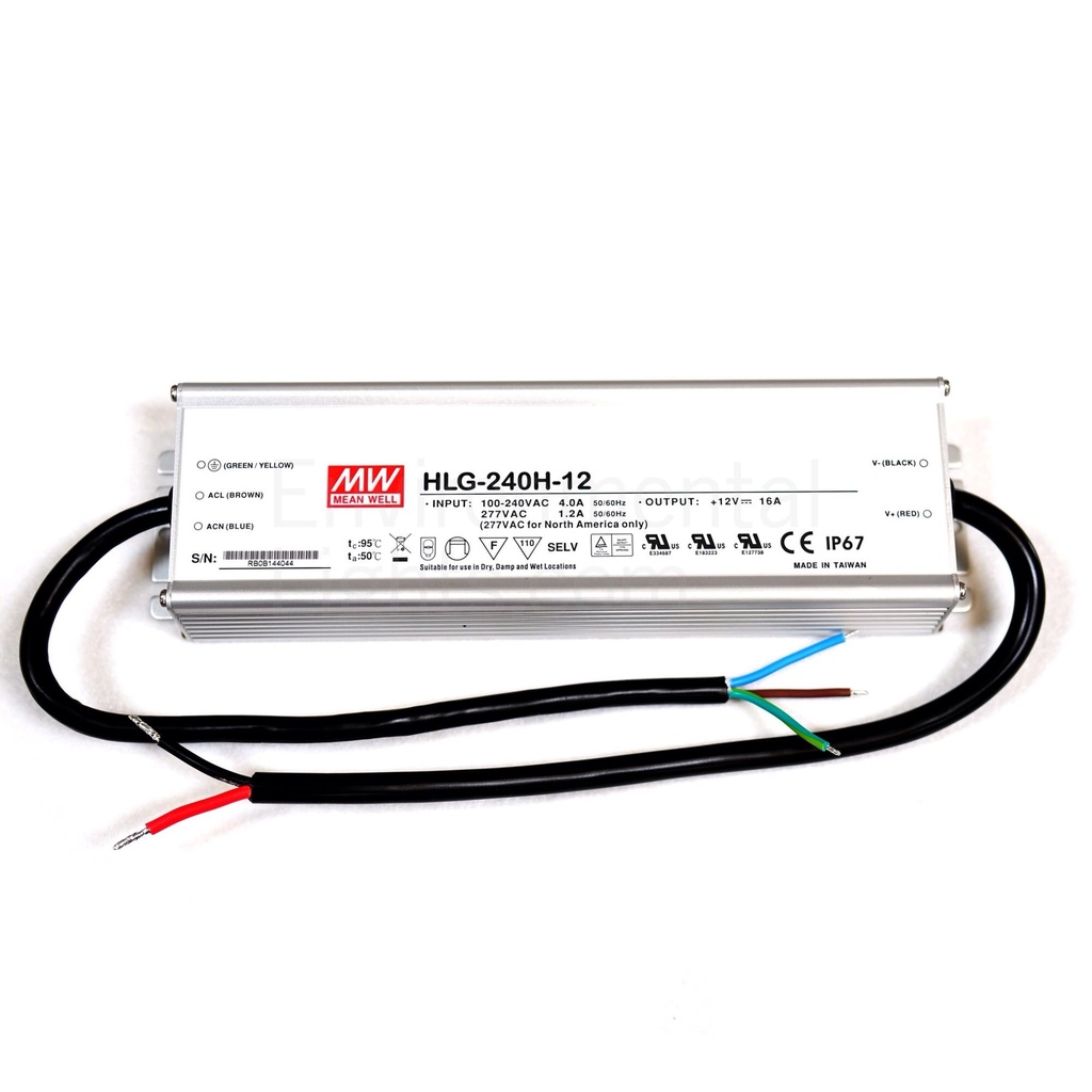 TRANSFORMADOR 12VDC 16A 192W IP67 HLG-240H-12 MW