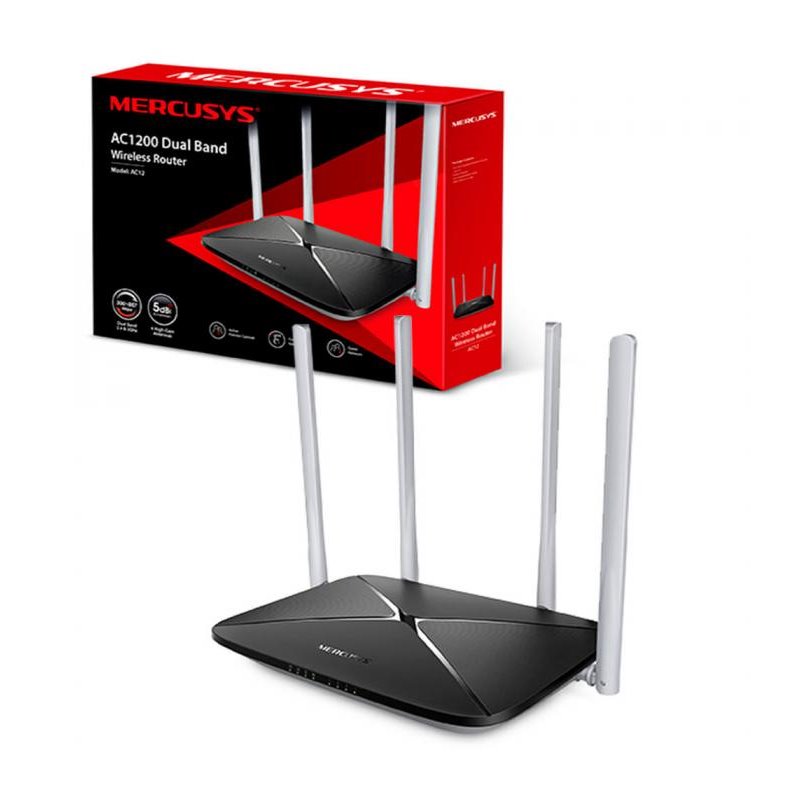 [INF-AC12] ROUTER DUALBAND AC1200 MERCUSYS 4x10/100Mbps