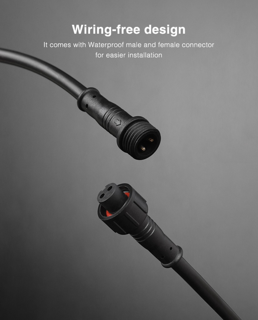 [CON-IP68-CBL-2P] CONECTOR C/CABLE IP68 2PIN MACHO-HEMBRA