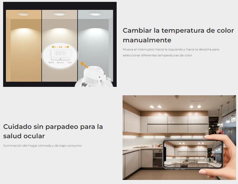 [DW-6W-CCT-DIM-MI] DOWNLIGHT LED RD 6W CCT 560lm REGULABLE TRIAC MI-BOXER  Ø115mm CUT:Ø90-95mm