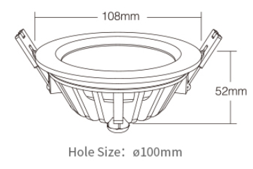 [DW-6W-MI] DOWNLIGHT LED RD RGB+CCT 6W 500lm IP54 120º  BLANCO CUT:Ø10cm