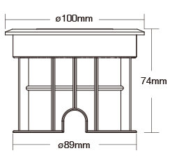 EMPOTRABLE SUELO MI-LIGHT INOX IP68 RGB+CCT 5W 30º DC24V 70lm/W Ø100mm SYS-T1