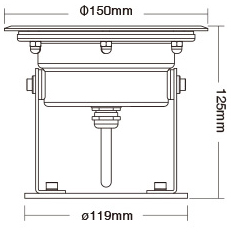FOCO MI LIGHT INOX IP68 RGB+CCT 9W 15º AC12V/DC12-24V 70lm/W LoRa 433MHz