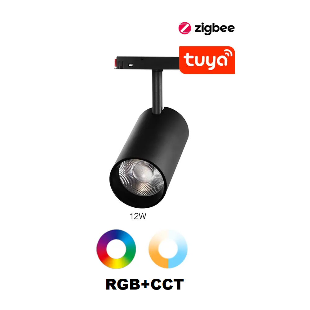 [FC-MAG-MI-MS5-12B-ZR] FOCO CARRIL MAGNETICO 48V MiBOXER RGB+CCT 12W 1000lm 60º 1000lm Zigbee