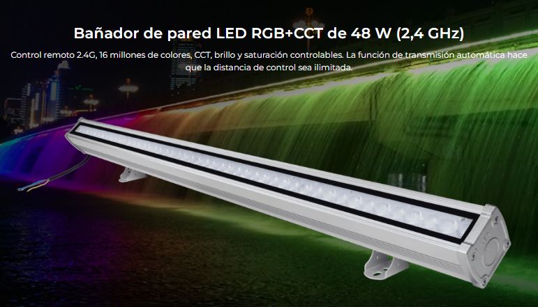 [IMG-BAR-RL2-48] BAÑADOR DE PARED MI-LIGHT 220VAC 48W RGB+CCT 3200lm RL2-48