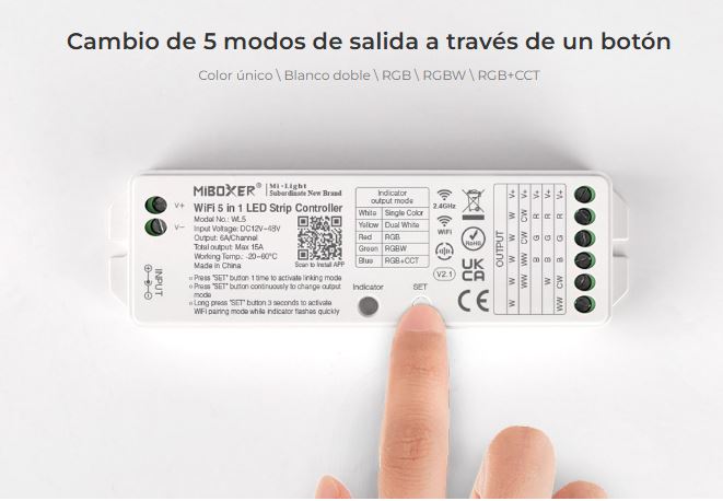 [CEN-MI-WL5] CENTRAL 5CH/6A WL5 MI-LIGHT ALEXA RGB+CCT