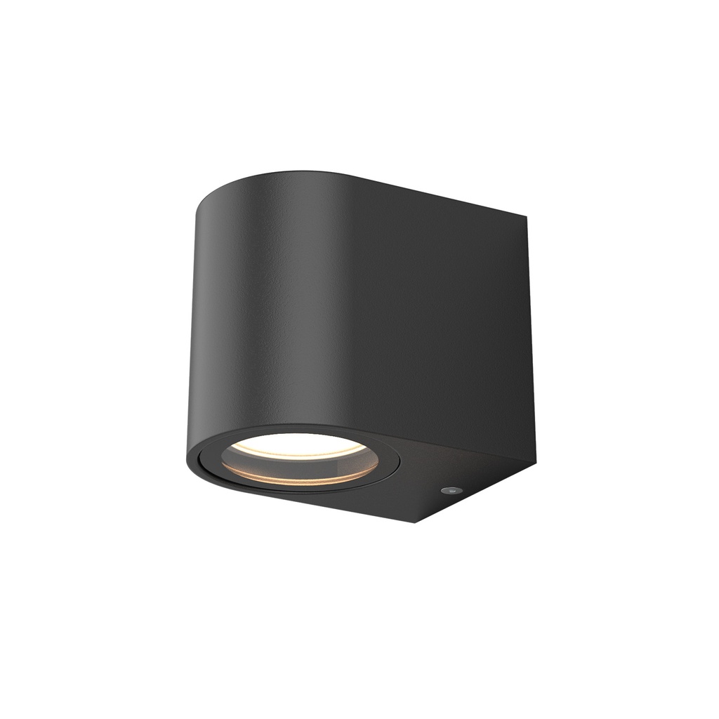 [APL-GL-EX-RD-SIM-BL] APLIQUE DE PARED EXTERIOR REDONDEADO 1XGU10 NEGRO OSRAM LUXPOINT®
