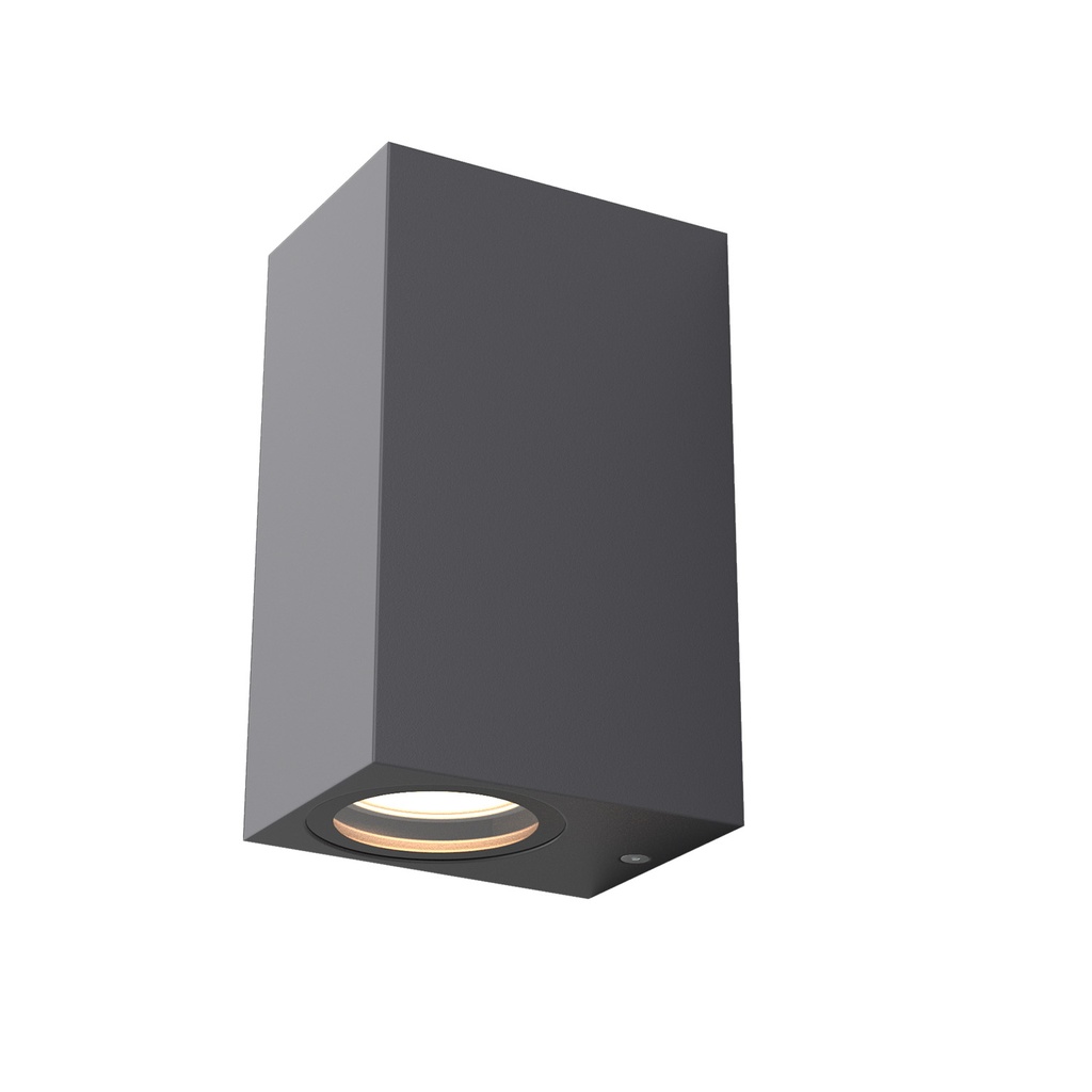 APLIQUE DE PARED EXTERIOR RECTANGULAR 2XGU10 GRIS METALIZADO OSRAM LUXPOINT®