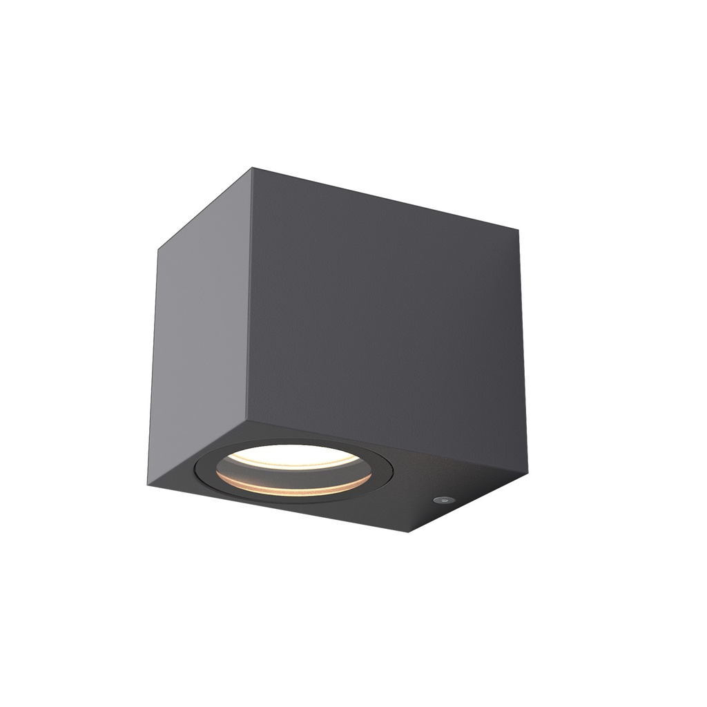 [APL-GL-EX-SQ-SIM-AN] APLIQUE DE PARED EXTERIOR CUADRADO 1XGU10 GRIS METALIZADO OSRAM LUXPOINT®