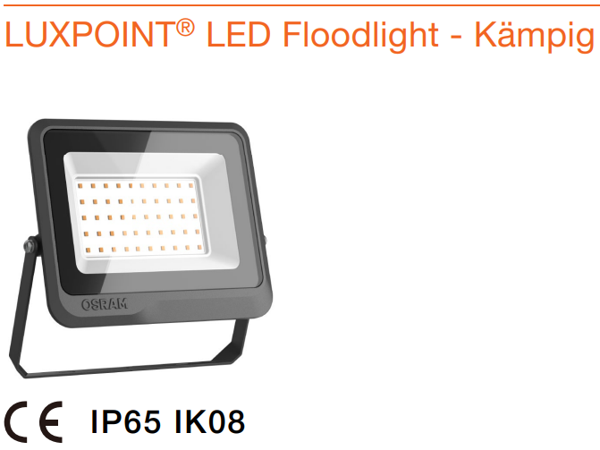 [TG-TX-50W-NG-6] TRAXON LUXPOINT® Proyector LED Negro Kämpig 50W 6500ºK 6250lm 100º IP65 IK08