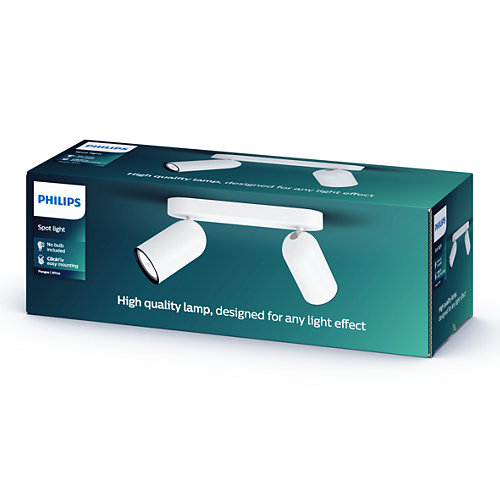 [PLF-5058231PN] APLIQUE (PLAFON) PONGEE 2XGU10 BLANCO