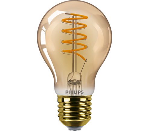 [E27-STD-4W-VIN-DIM] BOMBILLA LED STANDARD A60 E27 4W 1800ºK 250lm AMBERGLASS DIMMABLE PHILIPS