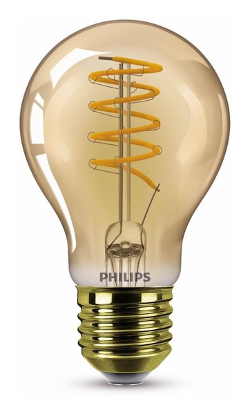 [E27-STD-5.5W-VIN-2-D] BOMBILLA LED STANDARD A60 E27 5.5W 2200ºK LUZ MUY CALIDA 250LM 300º AMBER GLASS DIMMABLE