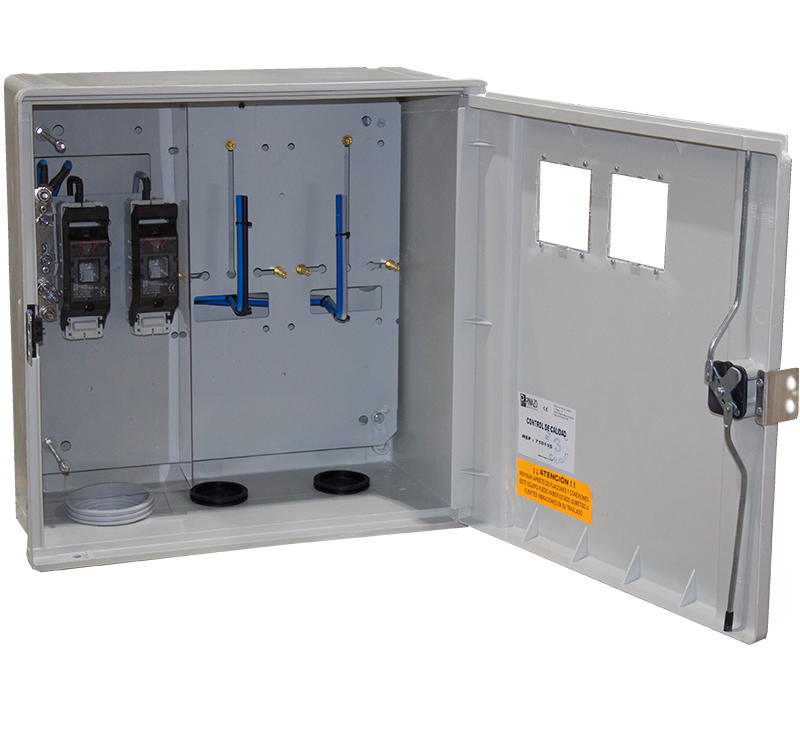 ARMARIO 2 MONOFASICO PRECABLEADO C/BASES BUC 54X54cm