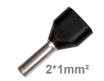 PUNTERA HUECA AISLADA DOBLE 1.00MM