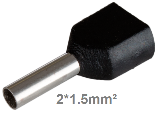 PUNTERA HUECA AISLADA DOBLE 1.50MM