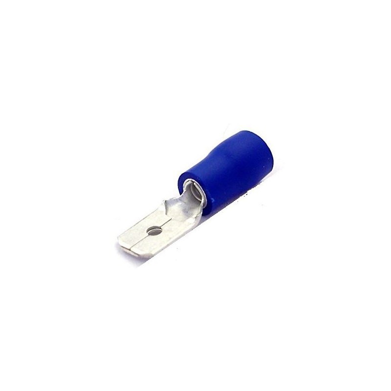 TERMINAL FASTON MACHO PLANO AZUL D:6.3mm