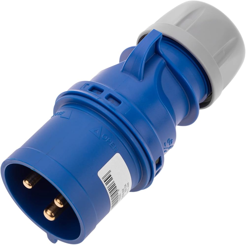 CLAVIJA CETAC IP44 2P+T 32A 6H 200/250V 50-60Hz AZUL