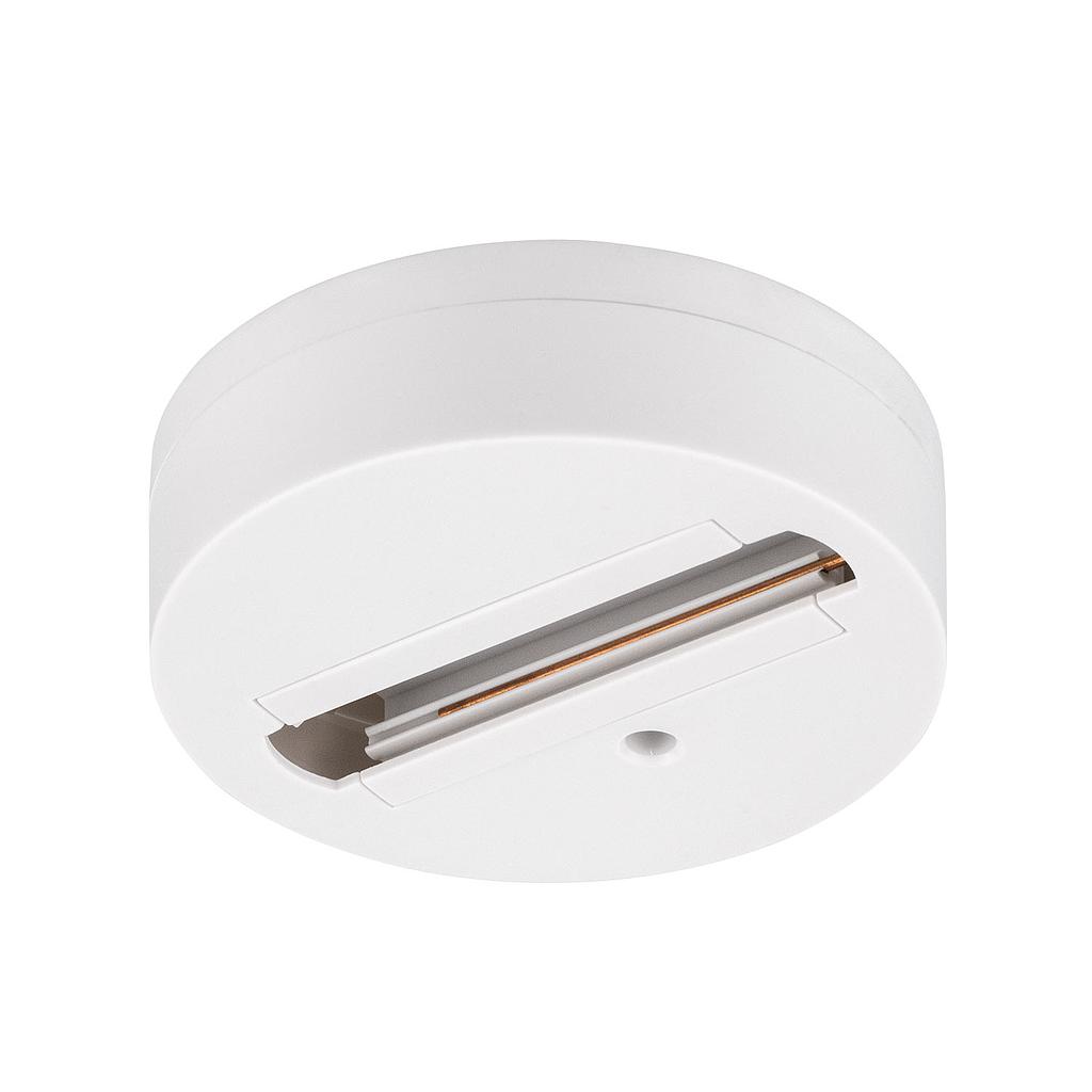 [FC-CAR-BASE-RD-BL] BASE DE SUPERFICIE CIRCULAR PARA FOCO DE CARRIL MONOFASICO Ø100mm BLANCO