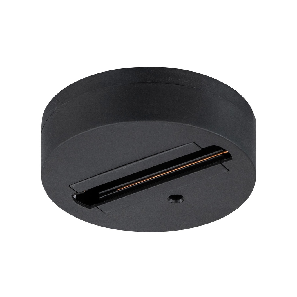 [FC-CAR-BASE-RD-NG] BASE DE SUPERFICIE CIRCULAR PARA FOCO DE CARRIL MONOFASICO Ø100mm NEGRO