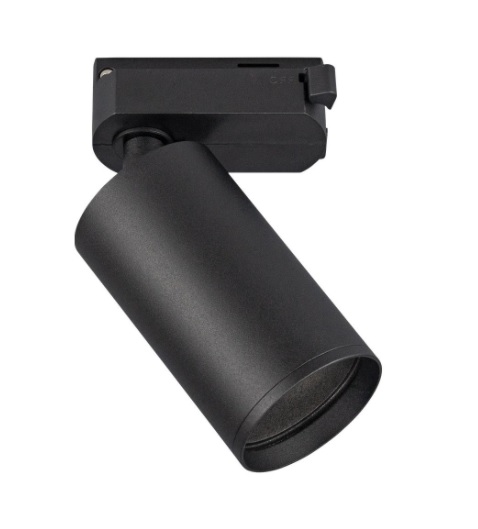 [FC-GU10-NG] FOCO DE CARRIL MONOFASICO PARA BOMBILLA MR16 GU10 NEGRO