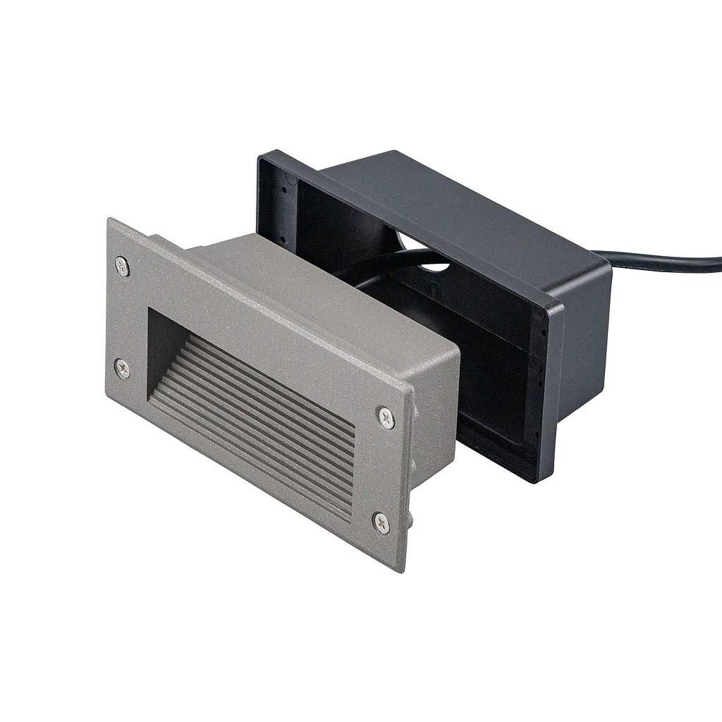 [BAL-BL-3N] BALIZA EMP REC LED 3W 4000ºK IP54 180lm 60º 145x70x50mm CUT: 133x59mm