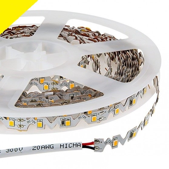 TIRA LED 12V SMD2835 12V 9.6W/m 3K LUZ CALIDA 60P 1200lm/m IP55 ZIG-ZAG