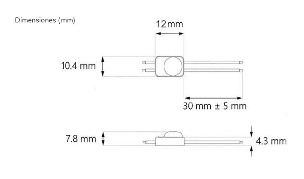 [MDL-2835-1P] MODULO DE LED 1xSMD2835 14x9x8.8mm 6500ºK 0,24W/ud IP67 25lm 160º 12VDC