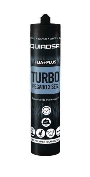 [QUI-24980] QUIADSA PEGAMENTO SILICONADO FIJA+PLUS TURBO 3seg 290ml BLANCO