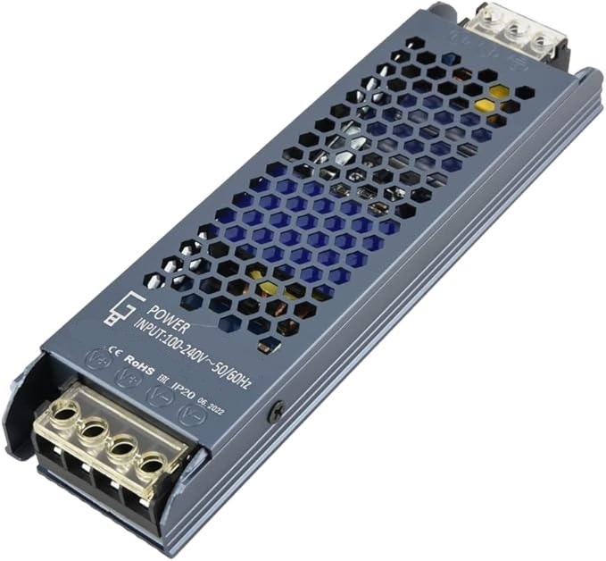 [DC-24V-150W-US-RE] TRANSFORMADOR AC100-265V > DC24V 150W 6.25A IP20 REJILLA ESTRECHO