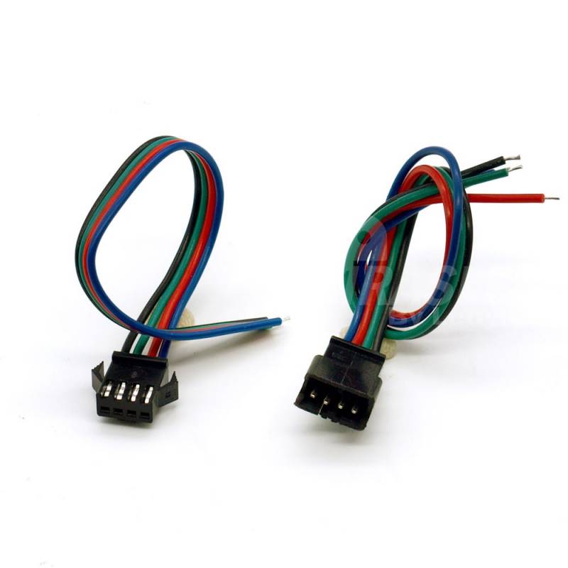 [TDL-CON-RGB-MH] CONECTOR UNION RGB MACHO+HEMBRA 4 HILOS IP20