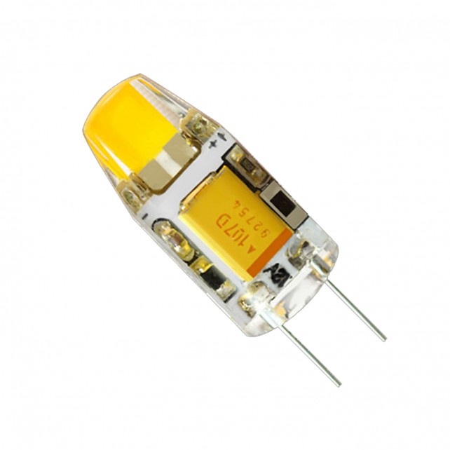 BOMBILLA LED BI-PIN G4 1.5W 6K LUZ FRIA 130LM 330º COB 0705 12/24V