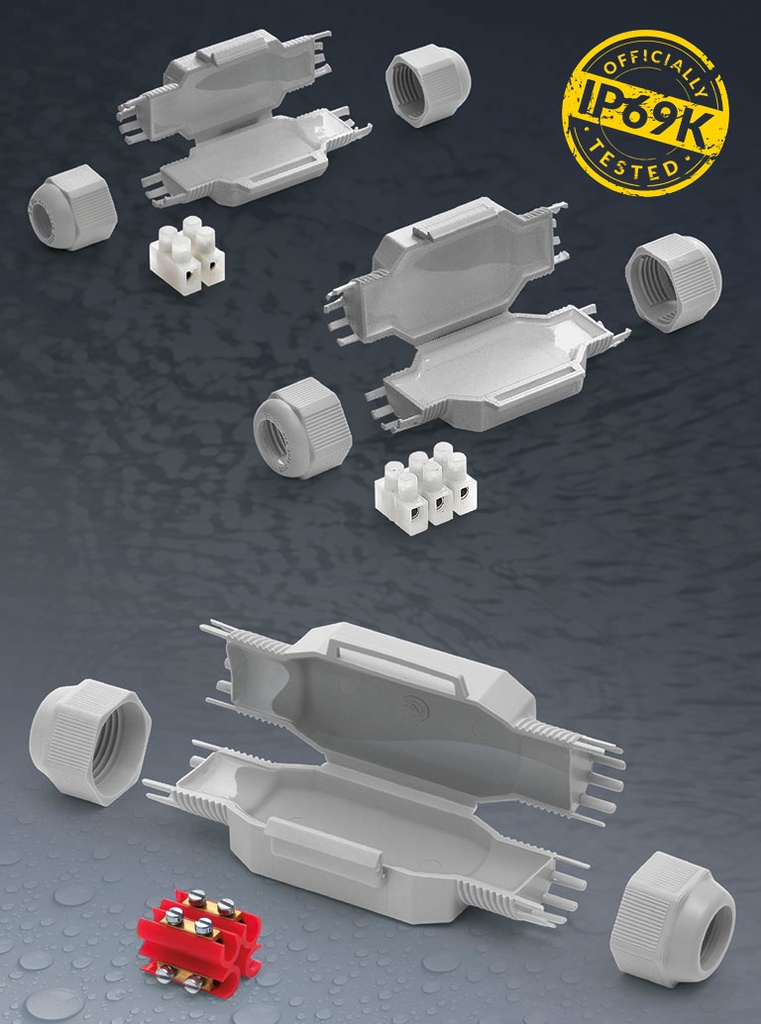 MINI TORPEDO AISLANTE IP68 LITTEL JOINT L CON GEL RAYTECH BARNEY 75X28X19 2x2.5mm