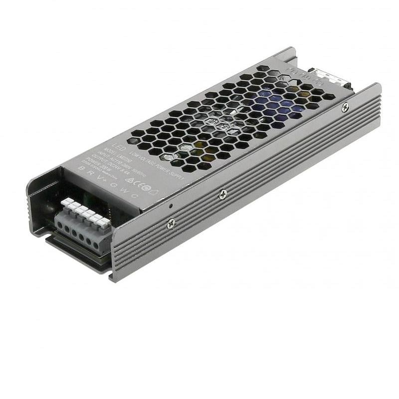 TRANSFORMADOR AC100-265V > DC12V 60W 6.66A IP54 REJILLA ESTRECHO 145x35x23mm RC-60W-12HY