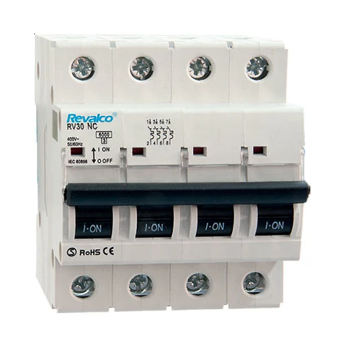 MAGNETOTERMICO 4P C 50A 6kA 415VAC REVALCO