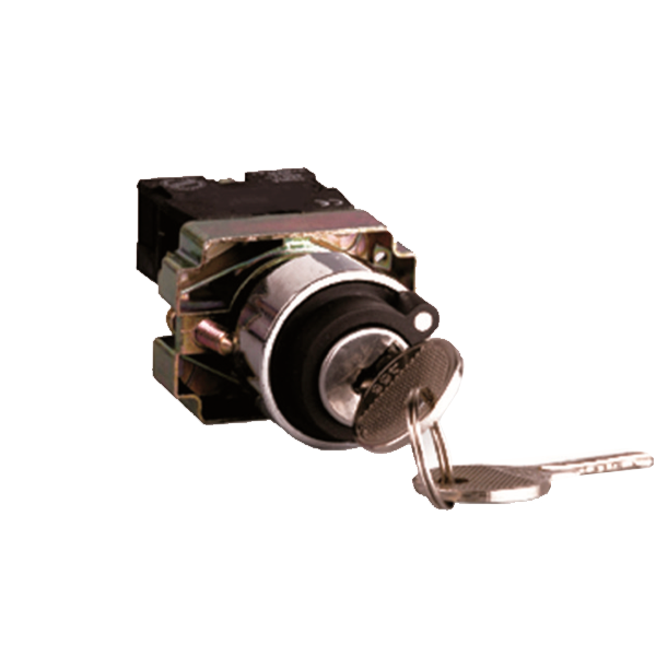 [PUL-INT-0-1-LLAVE-R] SELECTOR INTERRUPTOR Ø22mm C/LLAVE RONIS 0-1 1NO+1NC REVALCO