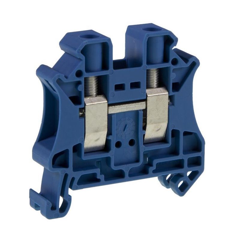 BORNA DE CARRIL DIN 16MM AZUL