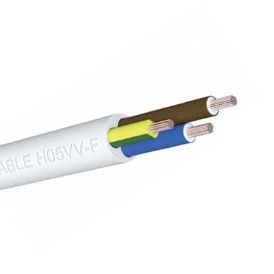 Mt. CABLE MANGUERA H05VV-F 500V 3G2.5mm2 PVC BLANCO