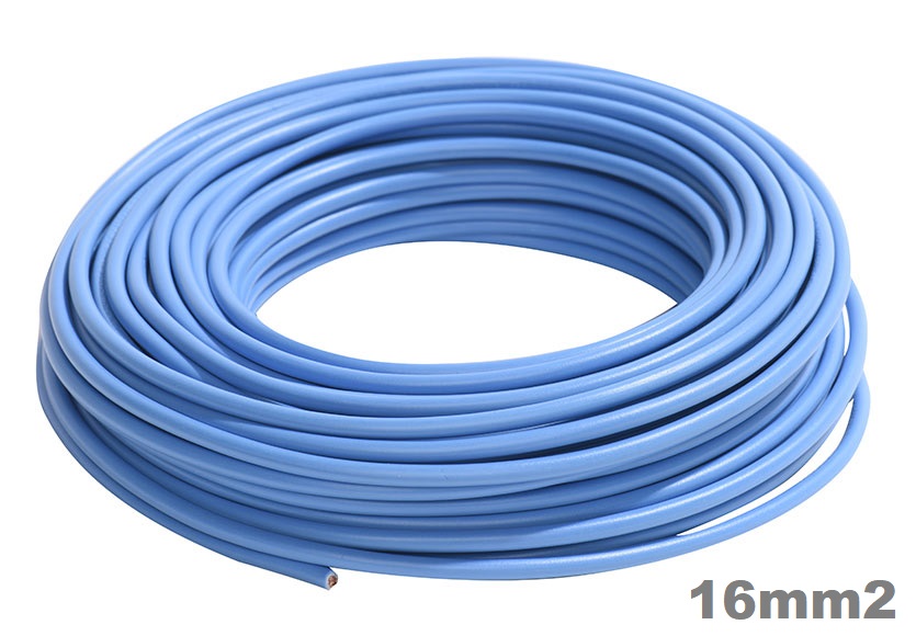 Mt. CABLE ELECTRICO 07Z1-K 16mm2 AZUL LIBRE HALOGENOS CPR