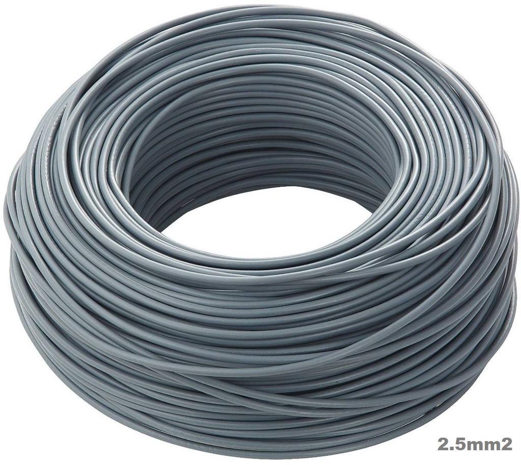Mt. CABLE ELECTRICO 07Z1-K 2.5mm2 GRIS LIBRE HALOGENOS CPR