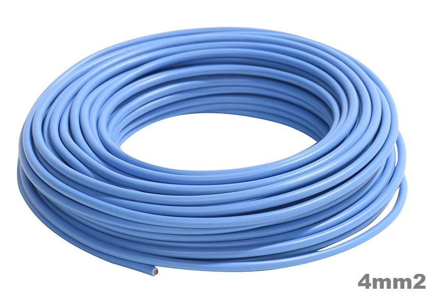 Mt. CABLE ELECTRICO 07Z1-K 4mm2 AZUL LIBRE HALOGENOS CPR