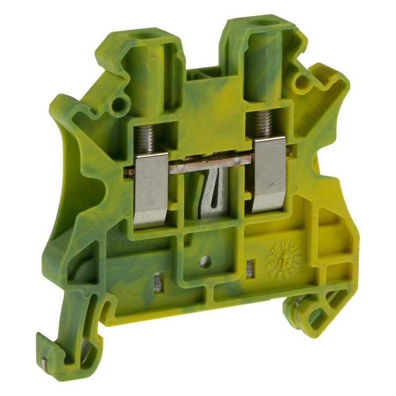 BORNA DE CARRIL DIN 6MM AMARILLO/VERDE