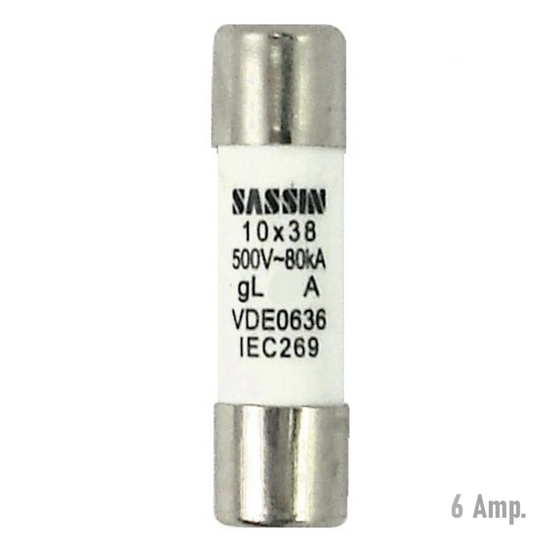 [FUS-10X38-6A] FUSIBLE CILINDRICO 10X38 GG 6A