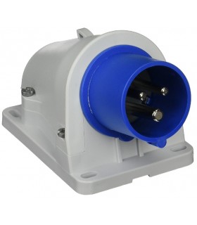 [CETAC-BM-2PT-32-M] BASE MURAL MACHO IP44 2P+T 380V 32A 6H