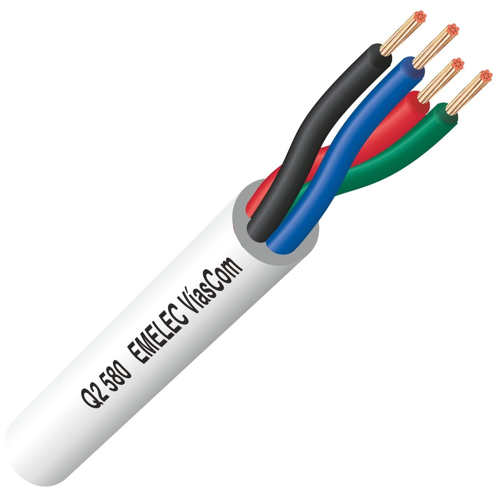 Mt. CABLE MANGUERA NEGRA H05VV-F 300/500V 4G0.50mm2 (rojo, verde, azul, negro)