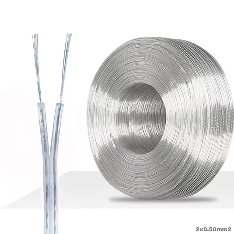 [CP0.50TR] Mt. CABLE PARALELO FRW-CS 500V 2x0.50mm2 TRANSP ESPECIAL NEON