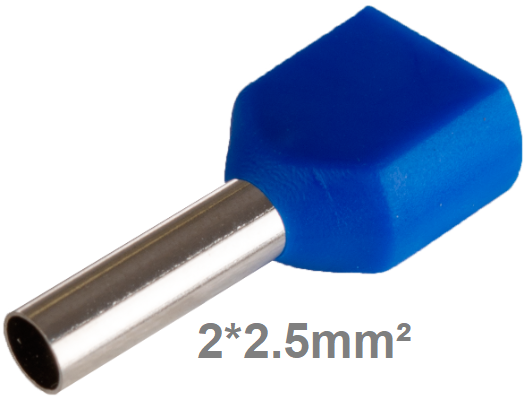 [PD2.50] PUNTERA HUECA AISLADA DOBLE 2.50MM